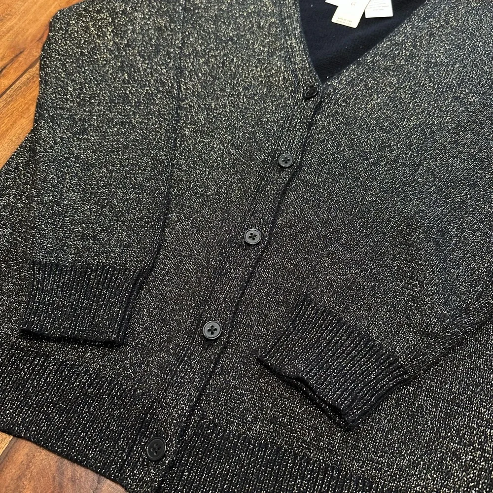 ☀️ New! ANTHRO Velvet By Graham & Spencer Shimmer Oversized Cardigan - Picture 4 of 16